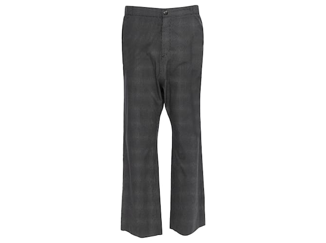 Jean Paul Gaultier Monsieur Polka Dot Wide Pants Black Cotton ref 