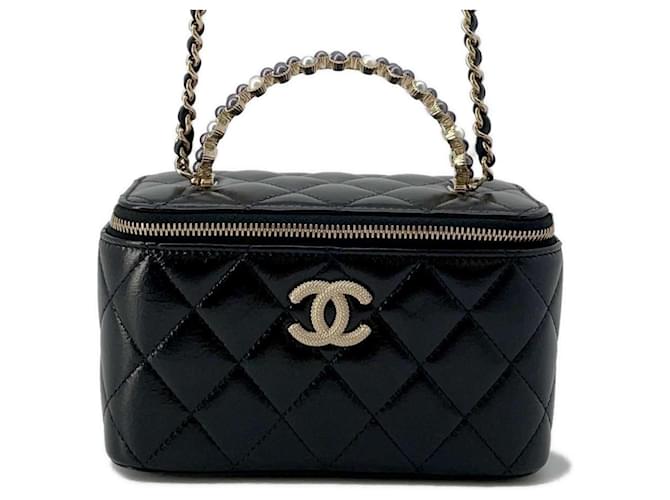 Chanel Matelasse Chain Shoulder Bag Black Leather ref.1717761