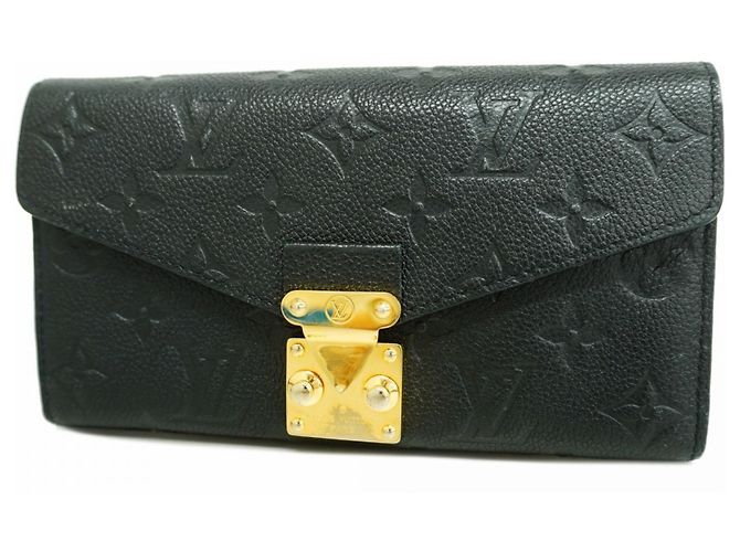 Metis Louis Vuitton Long Wallet Monogram Empreinte Black