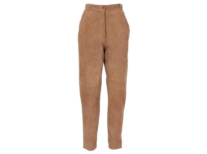 Beige Wildlederhose Genny