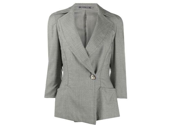 Grau Wolljacke Gianfranco Ferré