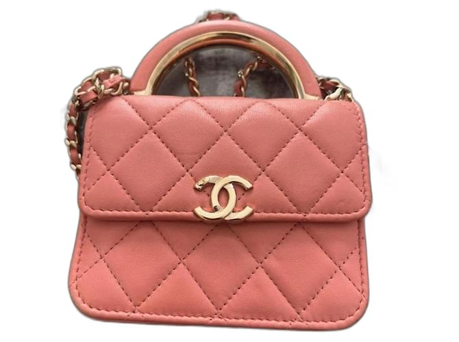 Chanel mini trendy cc bag Pink Leather ref.1718389 Joli Closet