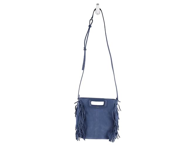 Maje Borsa a tracolla in suede Blu Scamosciato ref.1718396 Joli Closet