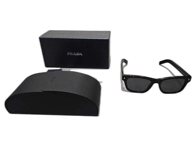 Prada PR A17S Sunglasses Black Acetate