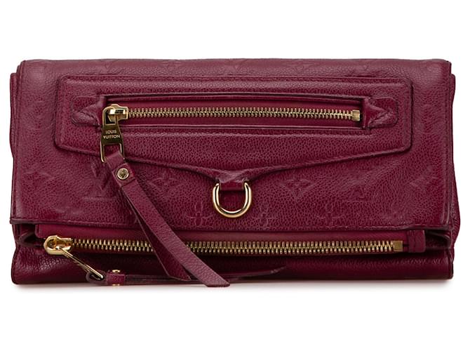 Red Louis Vuitton Monogram Empreinte Petillante Clutch Bag Leather  ref.1718966