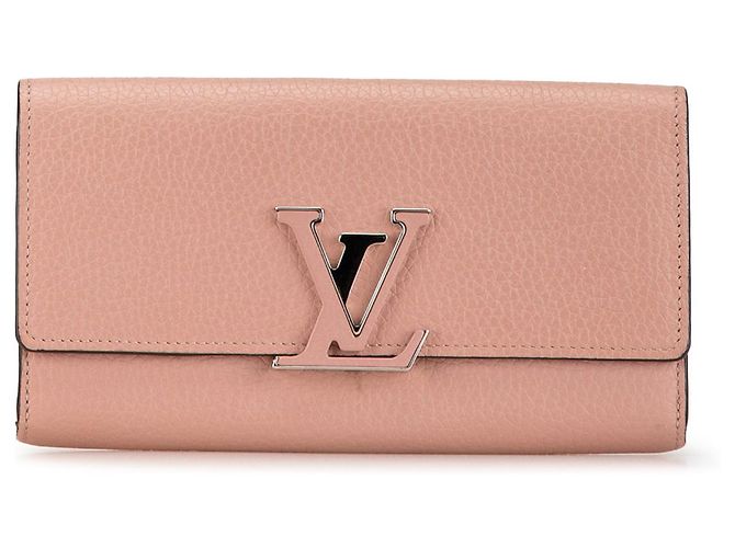 Pink Louis Vuitton Taurillon Capucines Wallet