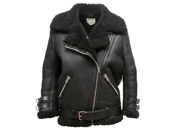 ACNE STUDIOS Jacken T.FR 32 Leder Schwarz