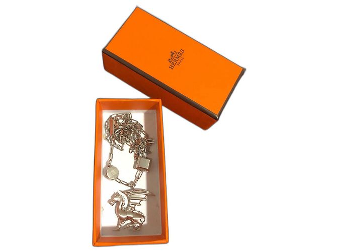 Hermès - Talisman Anhänger Drache Silber