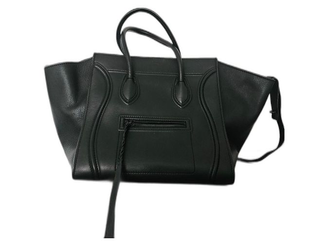 Borsa Céline Phantom in pelle nera Nero