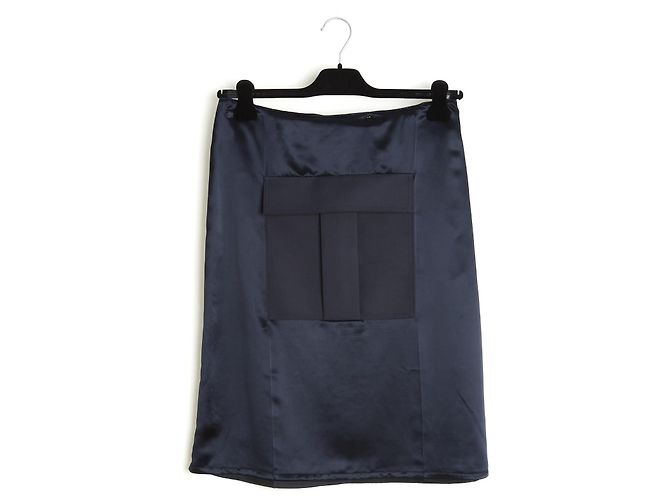 Céline 2010 Jupe FR40 Phoebe Philo Navy Army Skirt UK12 US10 Celine Bleu Marine