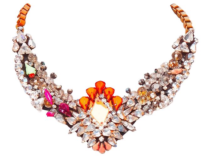 Colar curto de cristal Shourouk Rosa