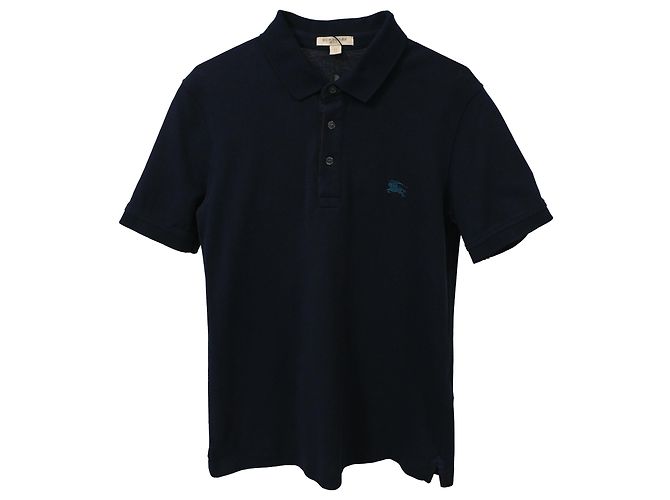 Polo de algodón azul marino con logo EKD de Burberry