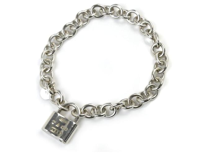 Pulseira de charme em forma de cadeado Tiffany & Co. em prata 925  ref.1719958