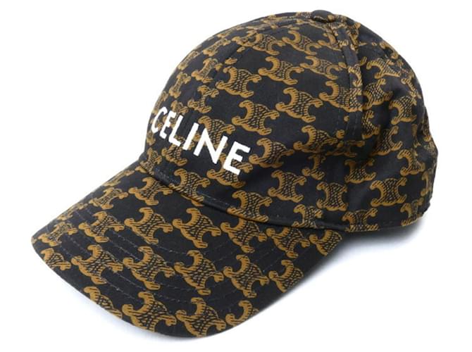 Céline CELINE Triomphe Cap in Brown Cotton Joli Closet