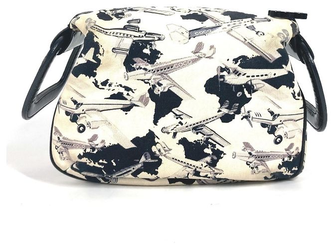 Borsa a mano da aereo Chanel Nero Bianco