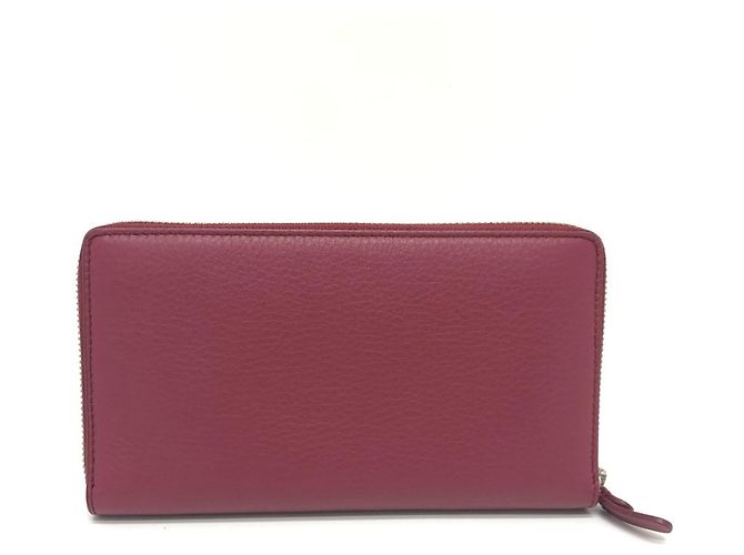 Balenciaga Red Leather Long Wallet