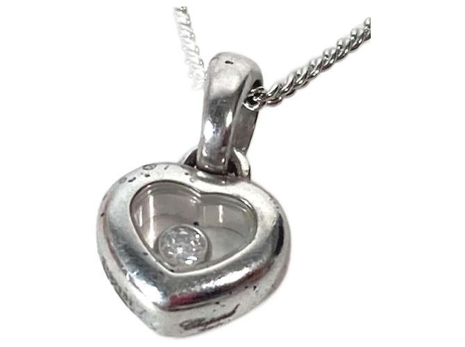 Colar Chopard Heart Happy Diamond Prata
