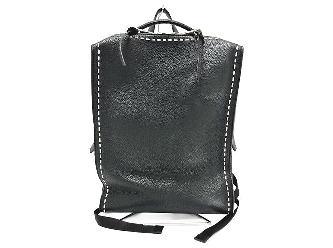 Fendi Selleria Line Leather Backpack Black
