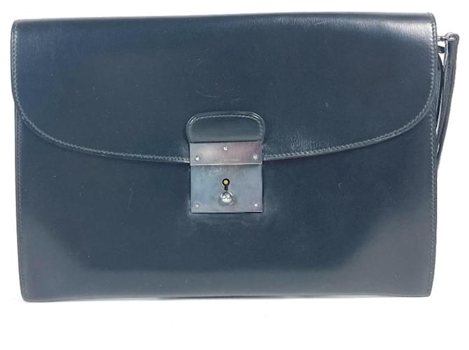 Hermès Hermes Kirius Clutch Bag Black Pony-style calfskin  ref.1720178