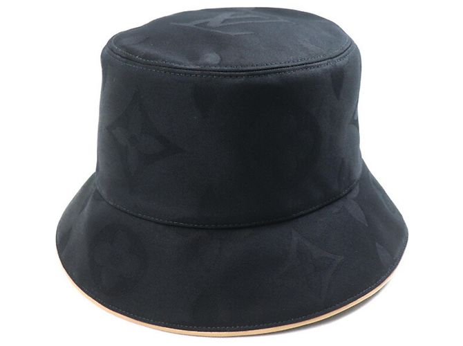 Louis Vuitton Bucket Hat Black Beige