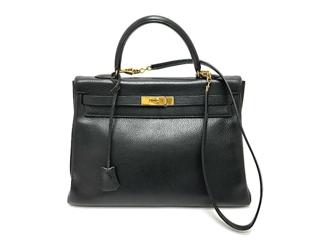 Hermes Hermes Kelly 35 Handbag in Black Ardennes Leather ref.1720252 Joli Closet