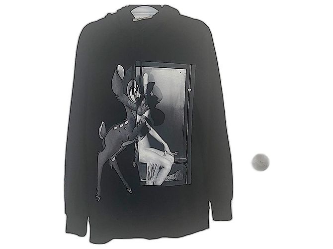 Authentischer Givenchy 17 SS Riccardo Tisci Bambi Hoodie Schwarz