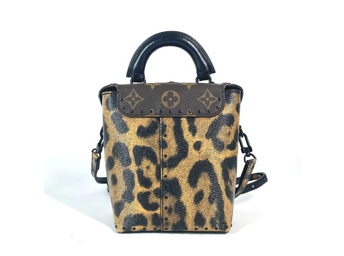 Louis Vuitton Monogram Reverse Leopard Kameratasche Braun Schwarz