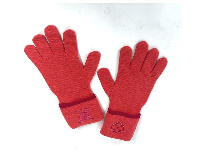 Luvas Monogram Gon Pop Louis Vuitton Rosa Vermelho
