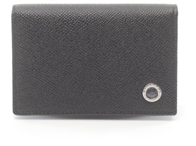 Bulgari Bvlgari Black Leather Business Card Case  ref.1720869