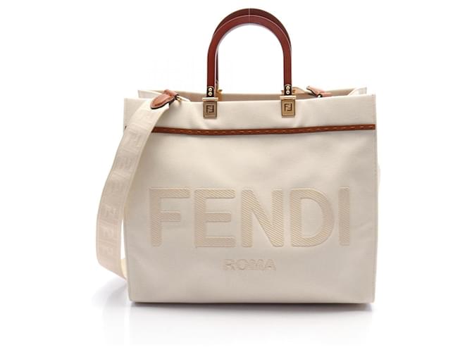 OUTLET【FENDI】BEIGE☆Sunshine Medium トートバッグ Fendi - Medium Sunshine Tote - Beige Raffia - GHW - Pre