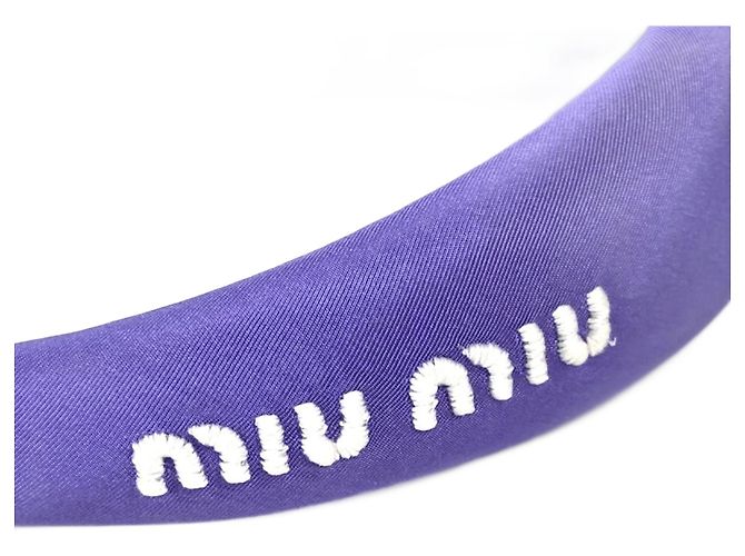 Bicolor Haarband Miu Miu Weiß Lila