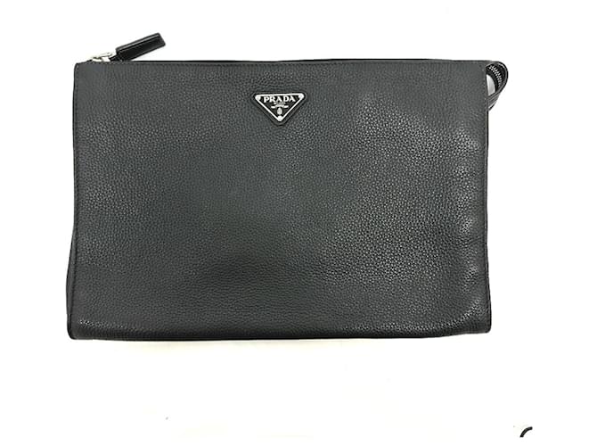 Prada vela small zip pouch clutch bag hotsell