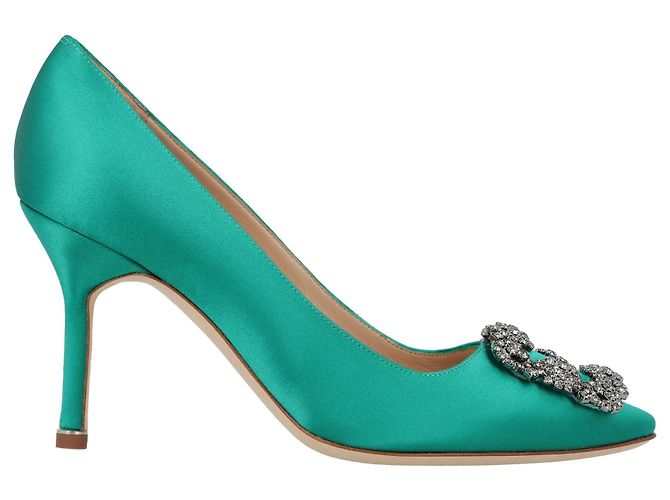 Manolo Blahnik Hangisi 090 Escarpins Verts