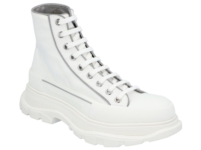 Alexander McQueen Tread Slick Boots 'White Grey'