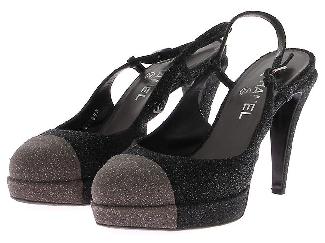 Chanel heels T.EU 40.5 Leather Black