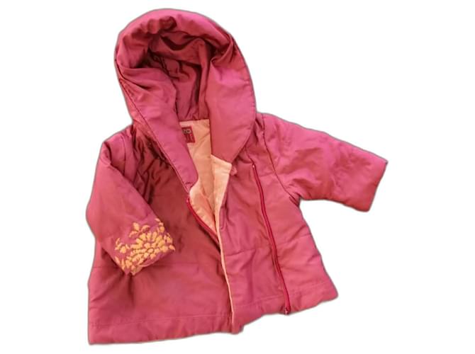 Kenzo Boy Coats Outerwear Red Synthetic  ref.1723206