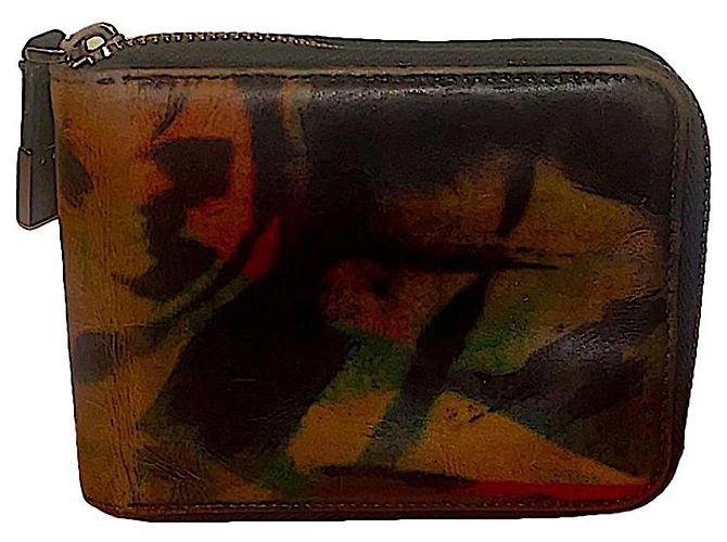 Authentic Dior Homme Pre Fall 14 Limited Edition Jackson Pollock Zip Wallet Multiple colors