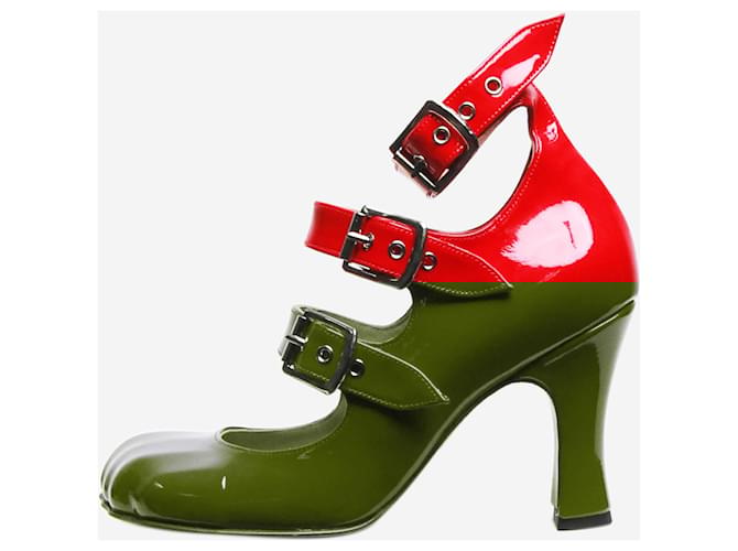 Vivienne Westwood Red Animal toe three-strap patent pumps Vivienne Westwood Red Animal toe three-strap patent pumps