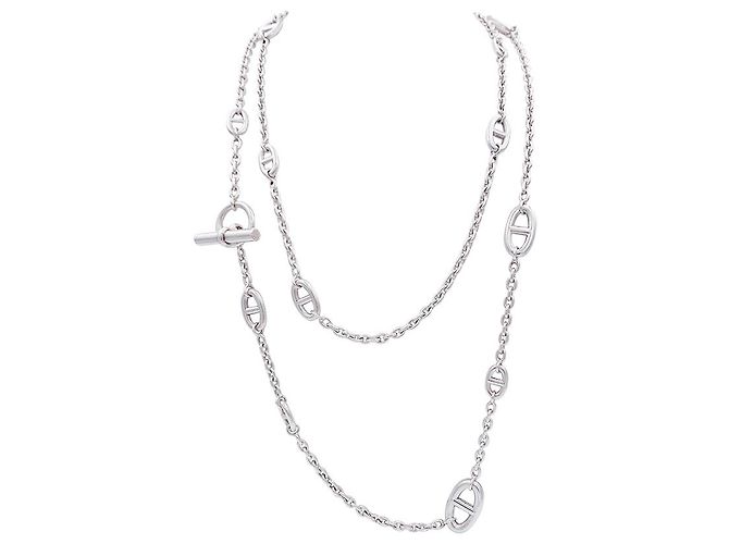 Chaîne d'ancre Collar Hermès, "Farandole", plata.