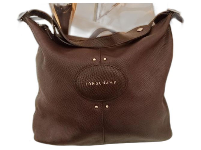 Balzane Bolso Longchamp de piel de cordero morado oscuro