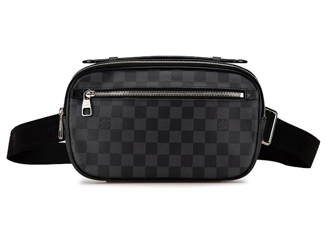 Schultertasche Ambler Damier Graphite Louis Vuitton schwarz