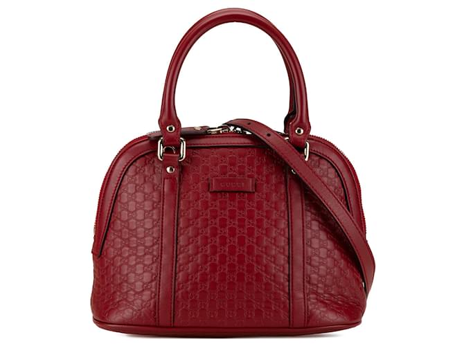 Red Gucci Mini Microguccissima Dome Satchel Leather ref.1725893 Joli Closet