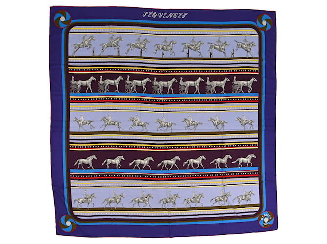 Hermès Carré 140 "SEQUENCES" Cashmere x Silk Scarf in Purple  ref.1725973