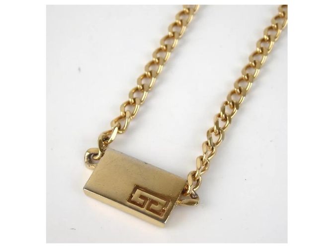 Collana lunga con logo Givenchy D'oro 
