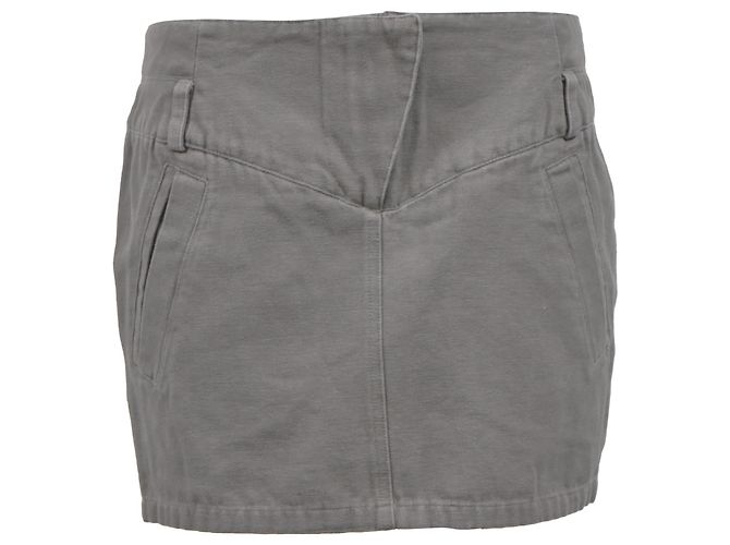 Falda lápiz IRO Mini en algodón gris