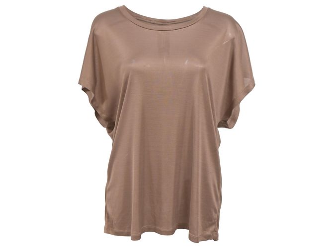 Saint Laurent Dolman-Ärmel-Top aus beigem Polyester