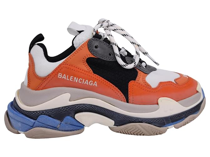 Everyday Baskets Balenciaga Triple S a semelle transparente en polyester orange ref.1726017 Joli Closet