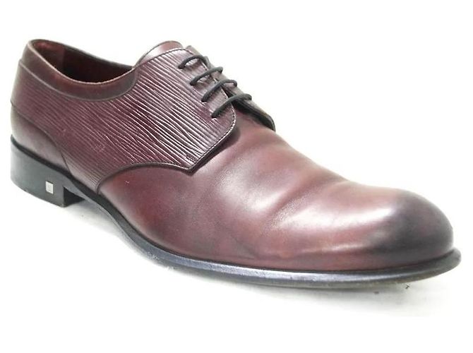 Scarpe eleganti in pelle marrone con punta a cappuccio Louis Vuitton