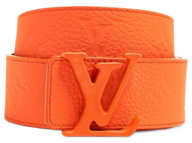 Cinto de couro de bezerro laranja Louis Vuitton
