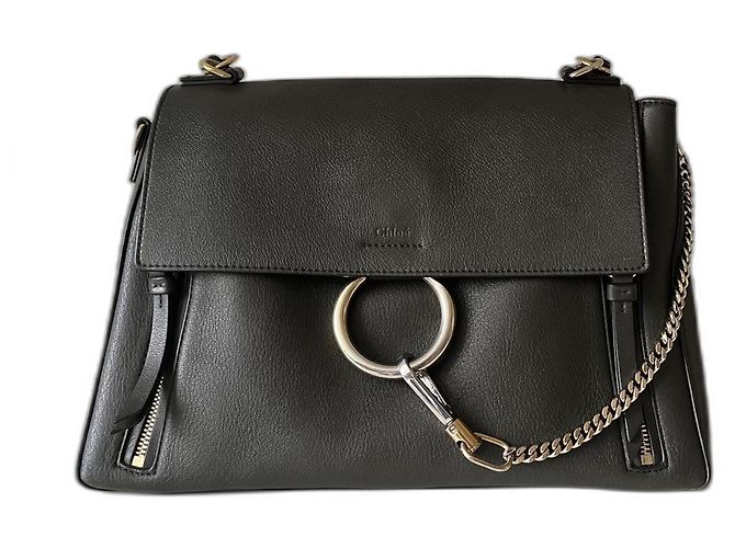 Sac Chloé FAYE Day Medium Vert Forêt Cuir Vert foncé